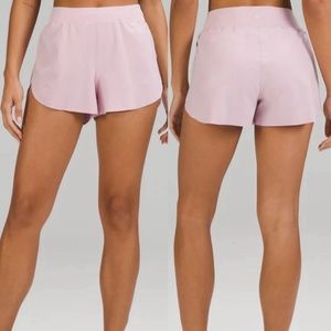 NWT Lululemon Find Your Pace HR short 3” size 2 pink peony